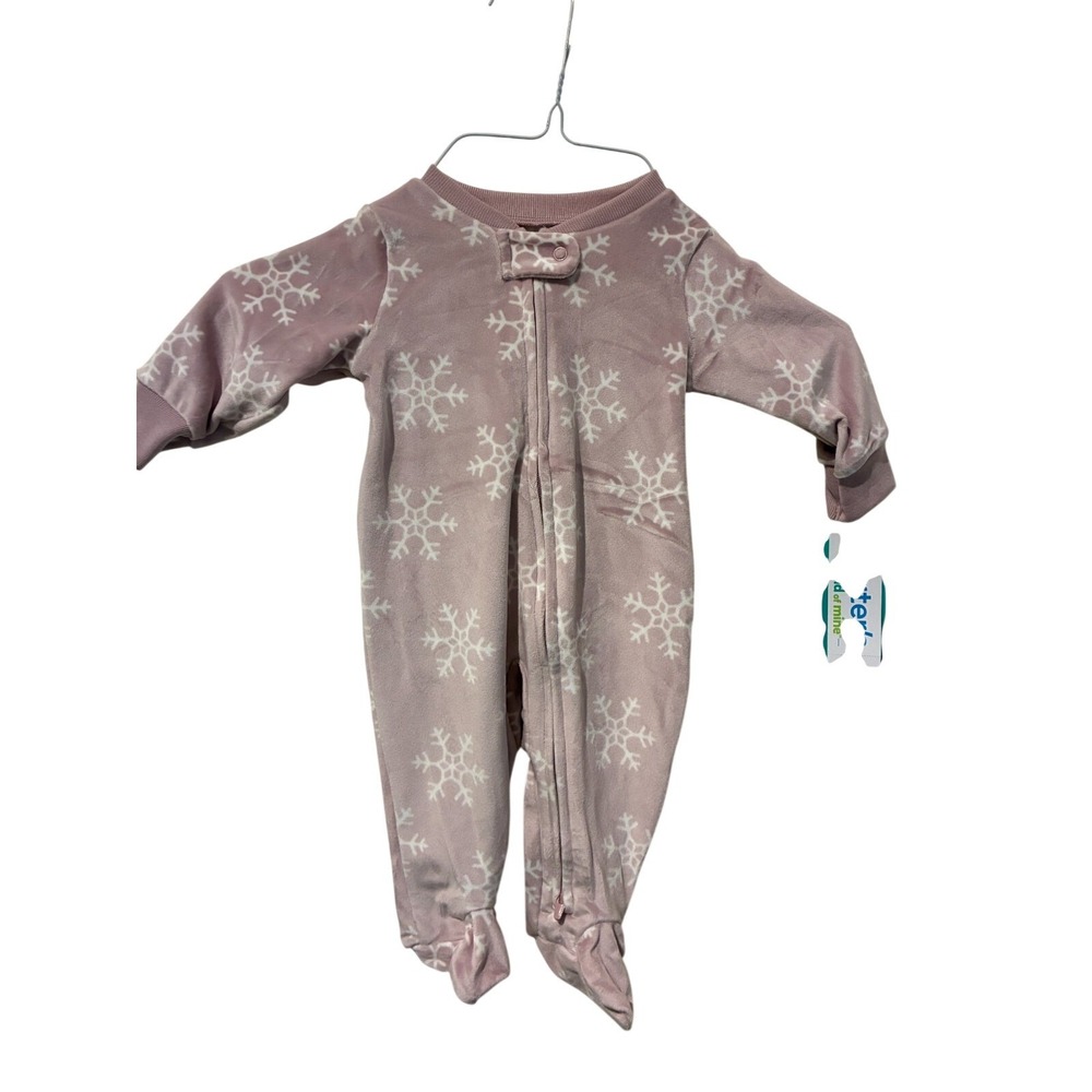 Child‎ of Mine Baby Girls Pink Snowflake Footed Pajama Sleepsuit 0-3M